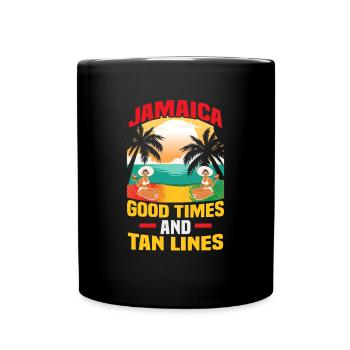 Jamaika Strandurlaub am Meer Design Strandmotiv - Tasse einfarbig - Schwarz - Vorne