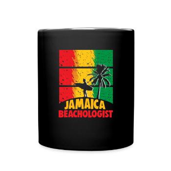 Jamaica Beach Holiday by the Sea Design Beach Motif - Full Colour Mug - black - Front