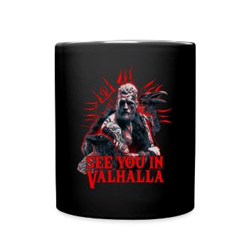 Viking Blood Odin Und Raben Wikinger Kultur - Tasse einfarbig - Schwarz - Vorne