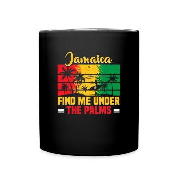 Jamaika Strandurlaub am Meer Design Strandmotiv - Tasse einfarbig - Schwarz - Vorne