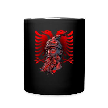 Albanischer Adler Kosovo Designs für Albaner - Tasse einfarbig - Schwarz - Vorne