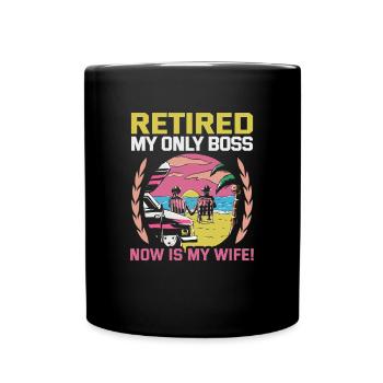 Retirement Gift idea Pensioner Work colleague - Full Colour Mug - black - Front