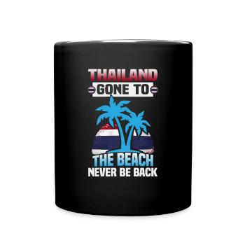 Thailand Beach Holiday by the Sea Design Beach Motif - Full Colour Mug - black - Front