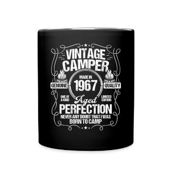 1967 Camper Mountains Scout Scouting Camping 1967 - Full Colour Mug - black - Front