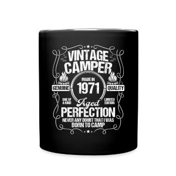 1971 Camper Mountains Scout Scouting Camping 1971 - Full Colour Mug - black - Front