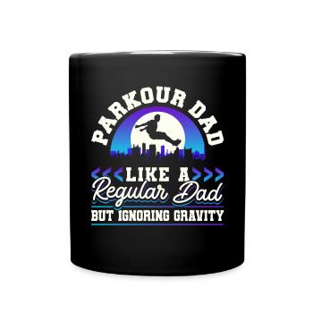 Parkour Freerunning Traceur - Tasse einfarbig - Schwarz - Vorne