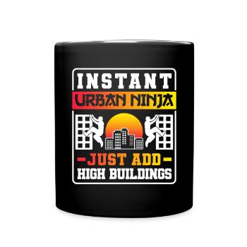Parkour Freerunning Traceur - Tasse einfarbig - Schwarz - Vorne