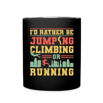 Parkour Freerunning Traceur - Tasse einfarbig - Schwarz - Vorne