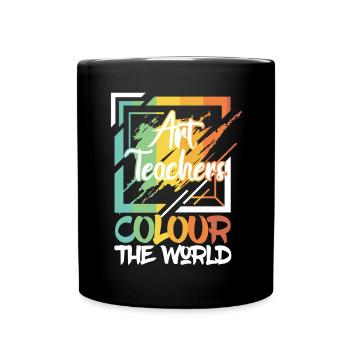 Teachers Colour The World - Full Colour Mug - black - Front