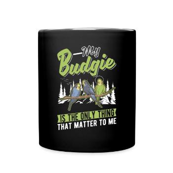 Perruche Budgerigar Welli - Mug uni - noir - Devant