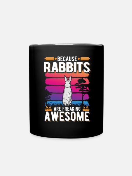 Rabbit Gift Rabbit Rabbit - Full Colour Mug - black