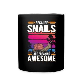 Parce que les escargots sont des escargots géniaux - Mug uni - noir - Devant