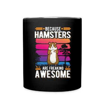 Hamster Gift Golden Hamster Dwarf Hamster - Full Colour Mug - black - Front