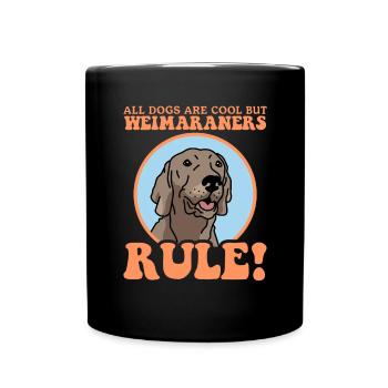 Weimaraner Hunde Hundebesitzer Geschenk - Tasse einfarbig - Schwarz - Vorne