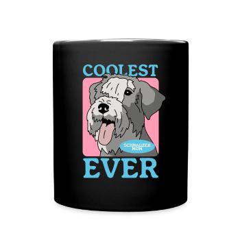 Schnauzer Maman Chien Propriétaire De Chien Cadeau - Mug uni - noir - Devant