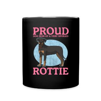 Rottweiler Maman | Propriétaire de chien Cadeau de chien - Mug uni - noir - Devant