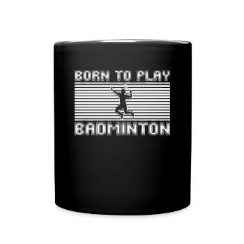 badminton - Full Colour Mug - black - Front