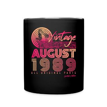Année de construction en août 1989 - Mug uni - noir - Devant