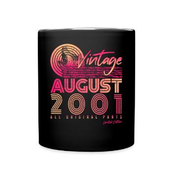 Mois de naissance Août 2001 - Mug uni - noir - Devant