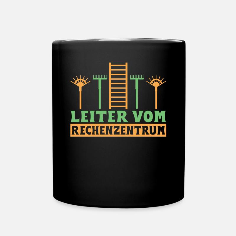 Lustiges Leiter vom Rechenzentrum Gartenarbeit Frü - Tasse einfarbig - Schwarz