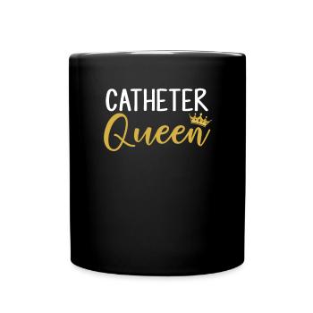 Catheter Queen, Nurse Dialysis Urology - Full Colour Mug - black - Front