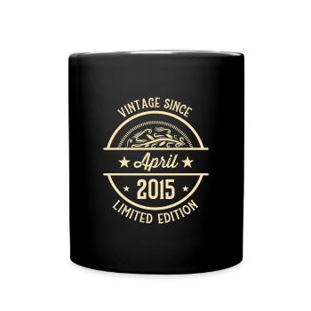 Anniversaire Vintage depuis avril 2015 - Mug uni - noir - Devant