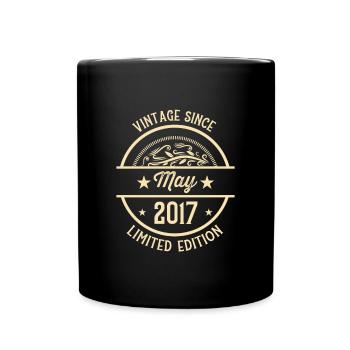 Anniversaire Vintage depuis mai 2017 - Mug uni - noir - Devant
