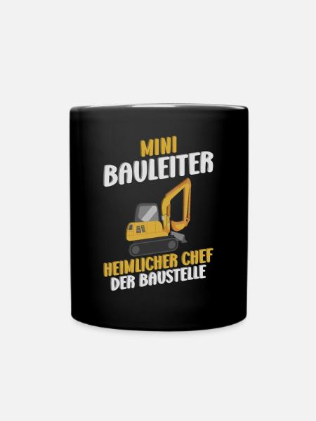 Bauleiter Bauherr und Eigenheim - Tasse einfarbig - Schwarz