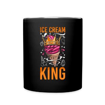 Crème glacée Cone Crown Crème glacée - Mug uni - noir - Devant