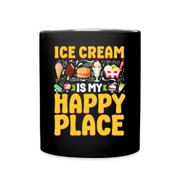 Crème glacée Cone Popsicle Crème glacée - Mug uni - noir - Devant