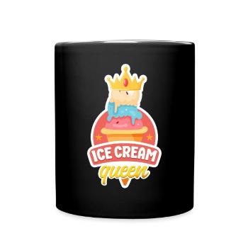 Crème glacée Cone Crown Crème glacée - Mug uni - noir - Devant