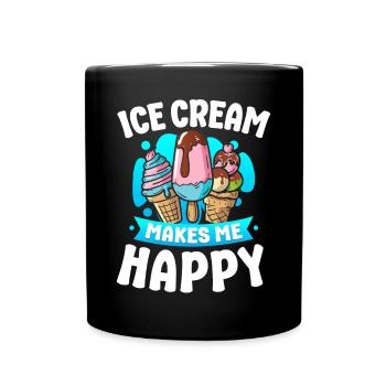Crème glacée Cone Popsicle Crème glacée - Mug uni - noir - Devant