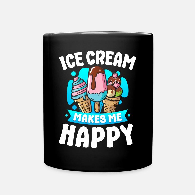Ice Cream Cone Popsicle Ice Cream - Tasse einfarbig - Schwarz