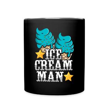 Ice Cream Boy Cone Ice Cream Man - Full Colour Mug - black - Front