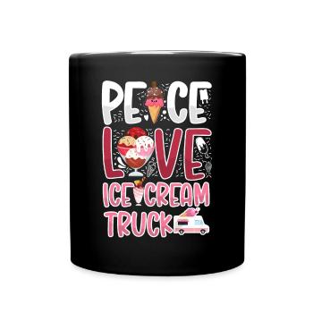Crème glacée Camion de crème glacée Van Cone - Mug uni - noir - Devant
