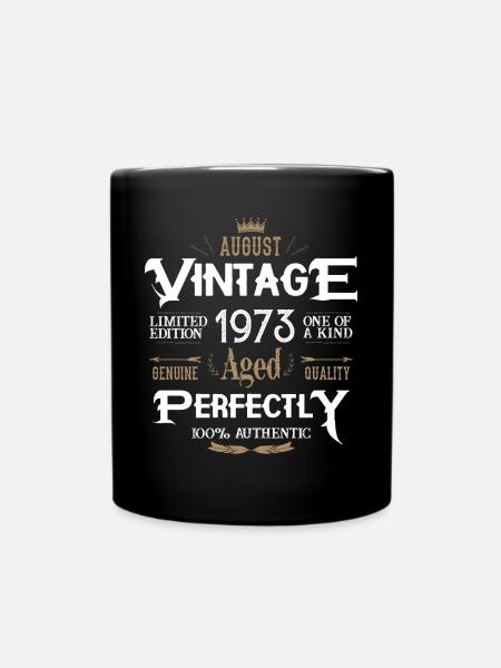 Août 1973 naissance Legends Birthday - Mug uni - noir