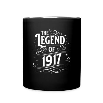 Die Legende von 1917 Geburtstag - Tasse einfarbig - Schwarz - Vorne