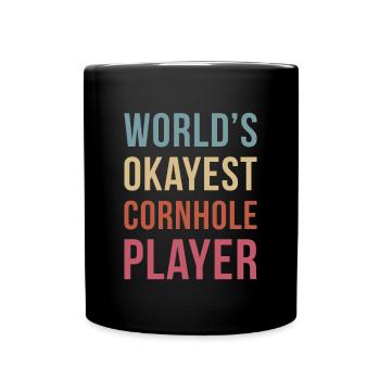 Cadeau de maillot de joueur Cornhole le plus correct du monde - Mug uni - noir - Devant