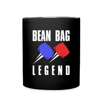 Bean Bag Legend Shirt Geschenk Cornhole - Tasse einfarbig - Schwarz - Vorne