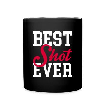 Best Shot Ever Cornhole Shirt Gift - Full Colour Mug - black - Front