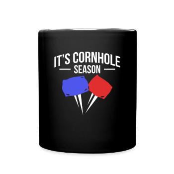 It's Cornhole Season Shirt Gift - Full Colour Mug - black - Front