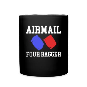 Airmail Four Excavator Cornhole Shirt Gift - Full Colour Mug - black - Front