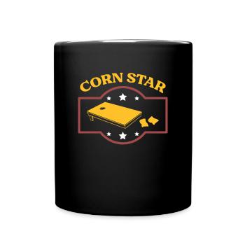 Corn Star Shirt Gift Cornhole - Full Colour Mug - black - Front