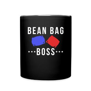 Bean Bag Boss Shirt Geschenk Cornhole - Tasse einfarbig - Schwarz - Vorne