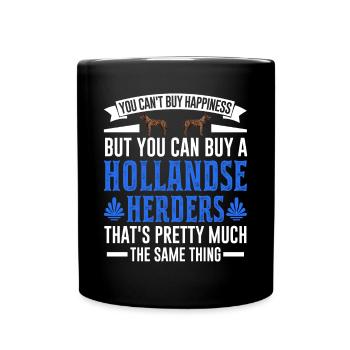 Hollandse Herder Hollandse Herderdshond - Tasse einfarbig - Schwarz - Vorne