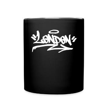 London England Graffiti Street Art HandStyle UK Hi - Tasse einfarbig - Schwarz - Vorne