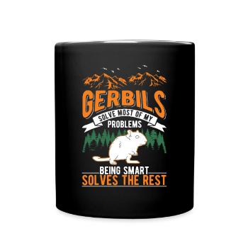 Gerbil Gift Racing Rat Germesau - Full Colour Mug - black - Front