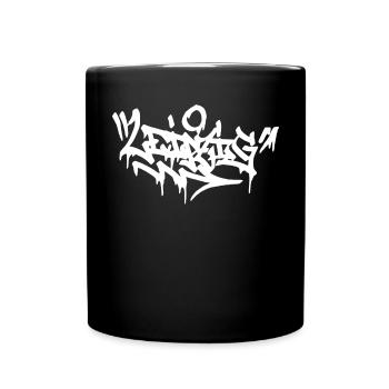 Leipzig City Graffiti Street Art HandStyle Deutsch - Tasse einfarbig - Schwarz - Vorne