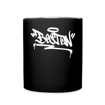 Boston City Graffiti Street Art HandStyle USA Hip - Tasse einfarbig - Schwarz - Vorne