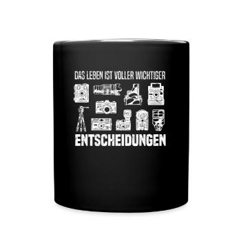 La vie est pleine de décisions importantes - - Mug uni - noir - Devant